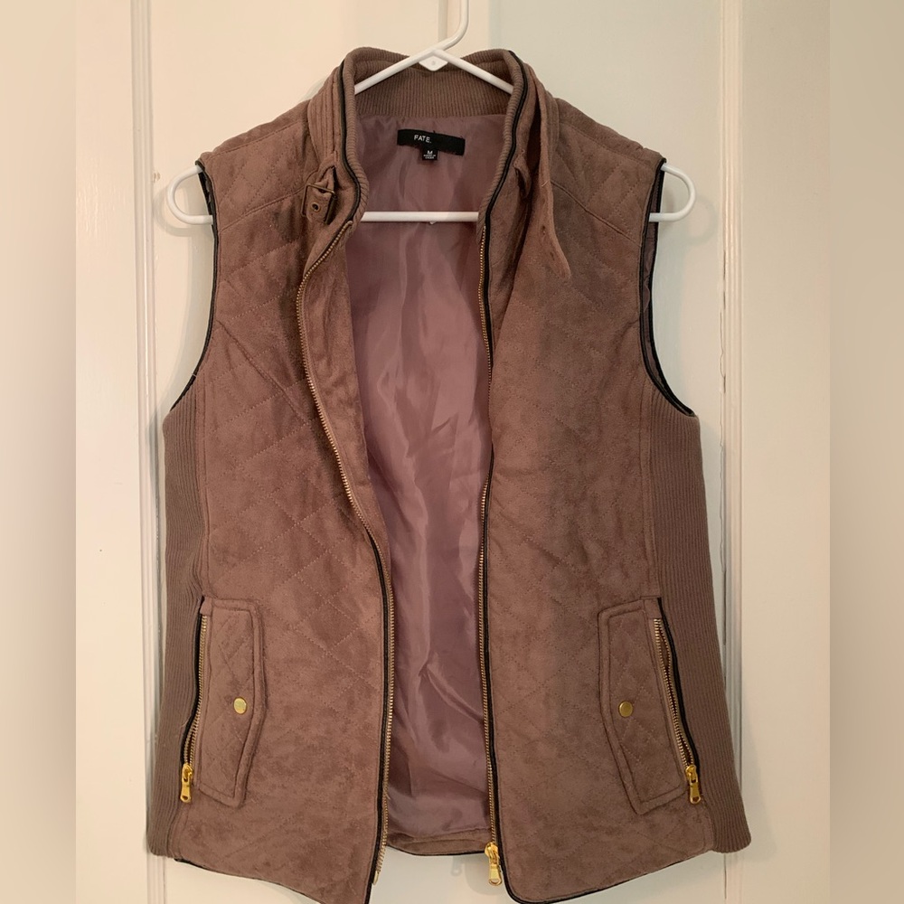Faux suede-y vest